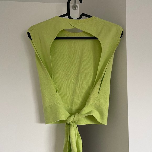 Open back knitted Zara top, fits to S-M (US 6-8) - Picture 4 of 8